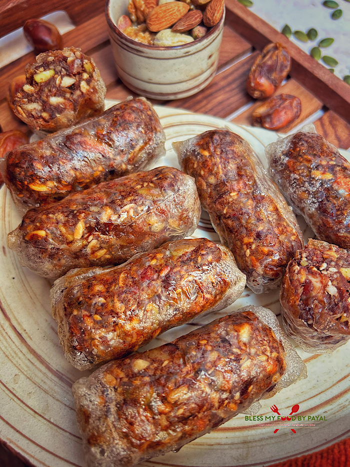 Rice Paper Dates Rolls Recipe | Dates Chocolate Rolls in Air Fryer | Dates & Nuts Rolls