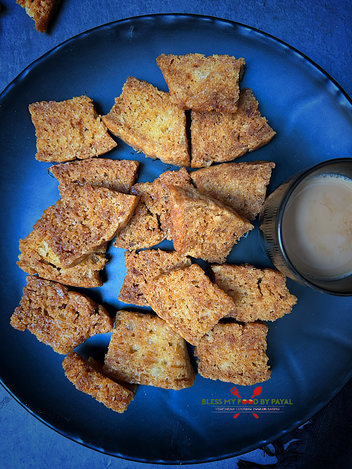 Homemade Eggless cake Rusk | Eggless Cake Rusk Recipe