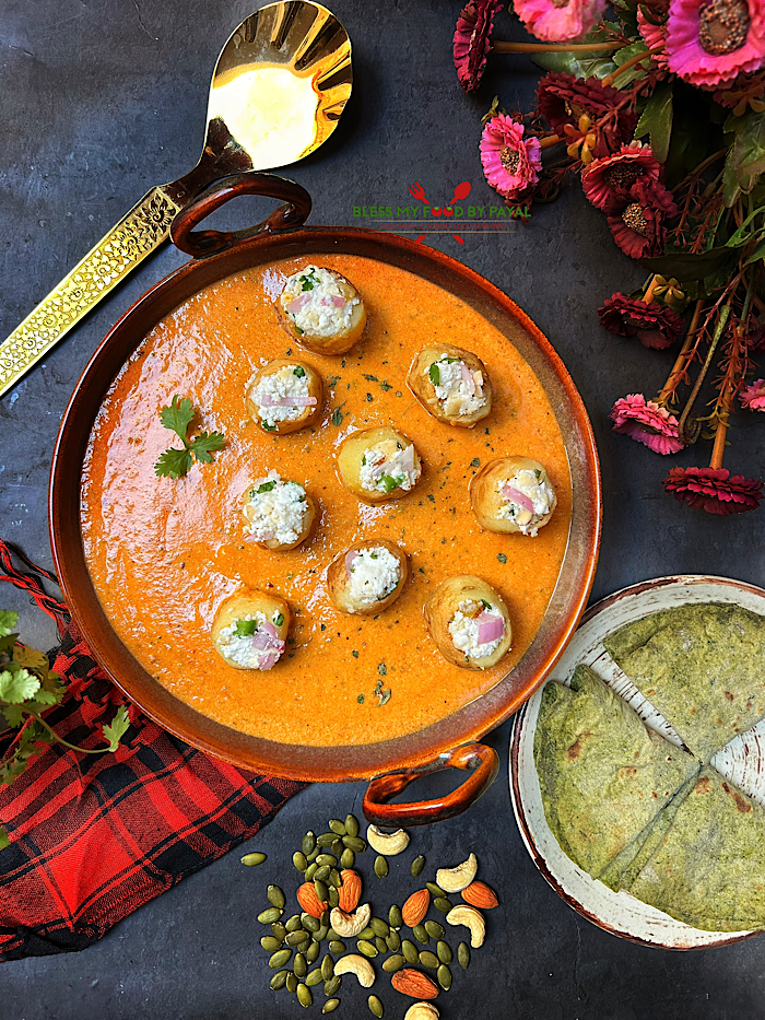 Banarsi Dum Aloo Recipe | Paneer Khoya stuffed Aloo | Bharwan Aloo Recipe