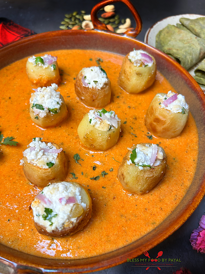 Banarsi Dum Aloo Recipe | Paneer Khoya stuffed Aloo | Bharwan Aloo Recipe