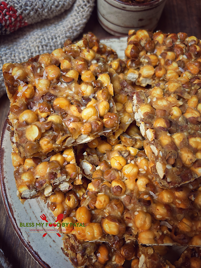 Gur Chana Chikki Recipe | Jaggery and Roasted Chickpeas Chikki