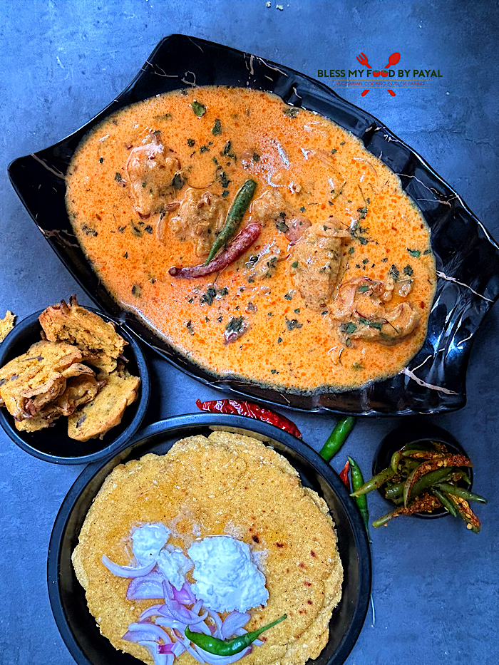 Makki ke Atte Ki Kadhi with Buttermilk Recipe | Rajasthani Style Makki ke Atte Ki Kadhi Using Chaas