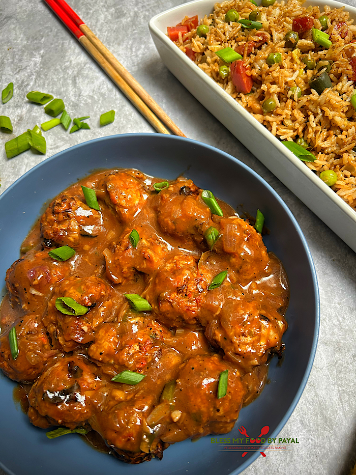 Air Fryer Oats Manchurian Recipe | Healthy Oats Manchurian Recipe in Air Fryer