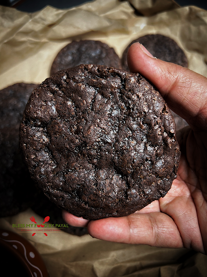 Fudgy Eggless Brownie Cookies Recipe | Easy Eggless Brownie Cookies