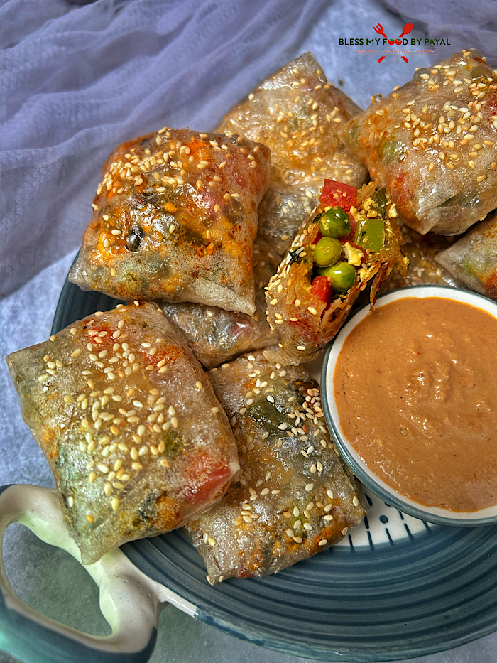 Air Fried Tofu Rice Paper Parcels | Crispy Tofu Rice Paper Parcels in Air Fryer