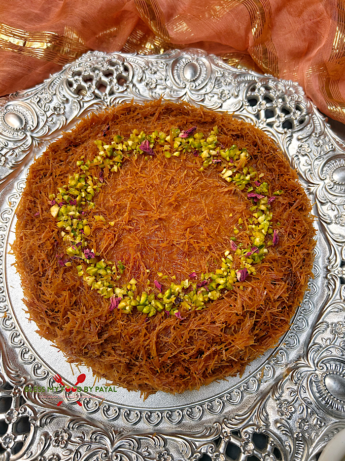 Oven-Baked Kunafa with Vermicelli | How to Make Kunafa in Oven Using Vermicelli | Easy Homemade Kunafa Without Kataifi Dough