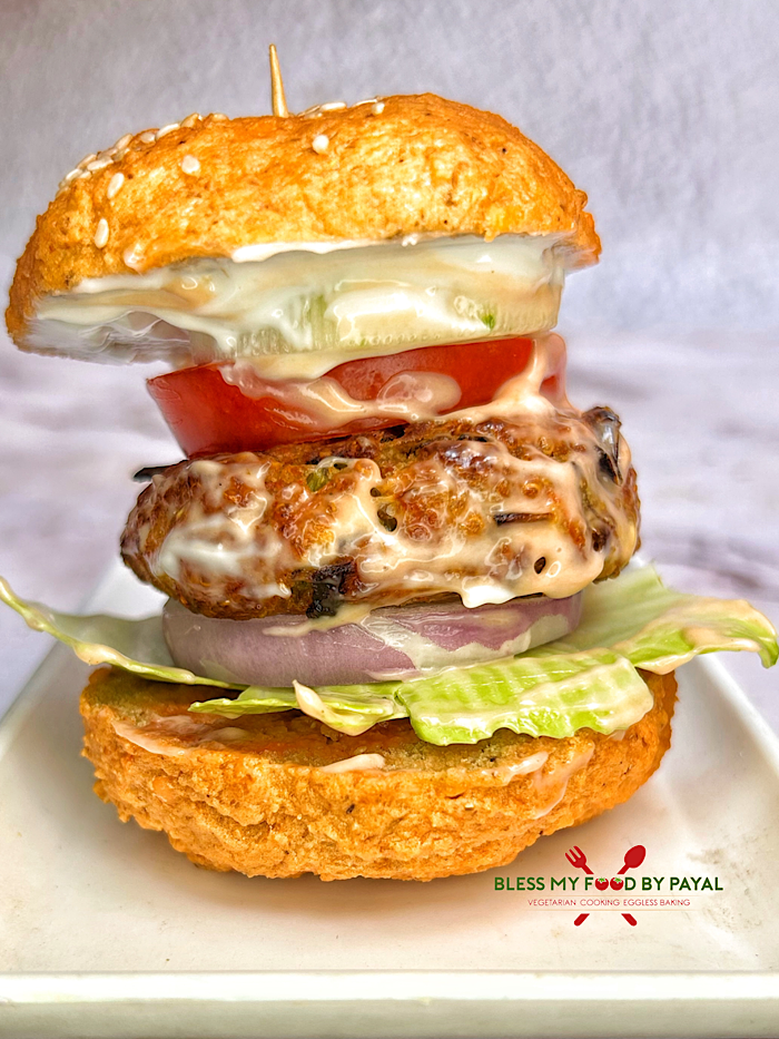 Lentil Burger Buns with Masoor, Yellow Moong & Green Moong Dal (Vegan, Gluten-Free | Air Fryer & Oven)