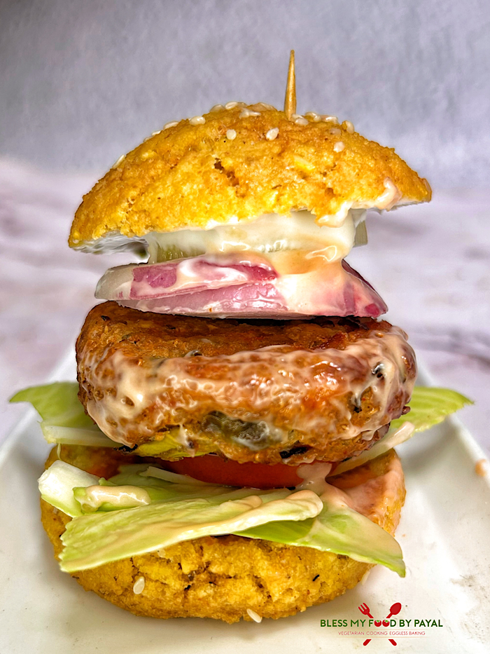 Lentil Burger Buns with Masoor, Yellow Moong & Green Moong Dal (Vegan, Gluten-Free | Air Fryer & Oven)