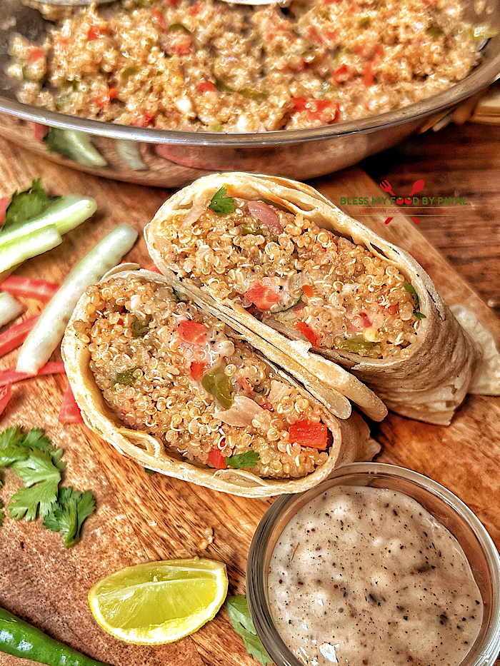 High Protein Vegan Quinoa Burrito Recipe | Easy Vegan Quinoa Burrito | Healthy Vegan Quinoa Burrito Recipe