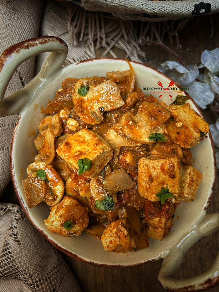 Vegan Paneer Mushroom Recipe Using Watermelon Seed Paneer