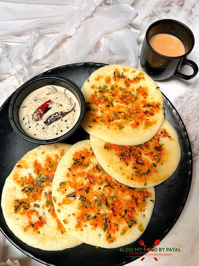 Instant Rava Uttapam Recipe Without Curd | Vegan Uttapam Recipe