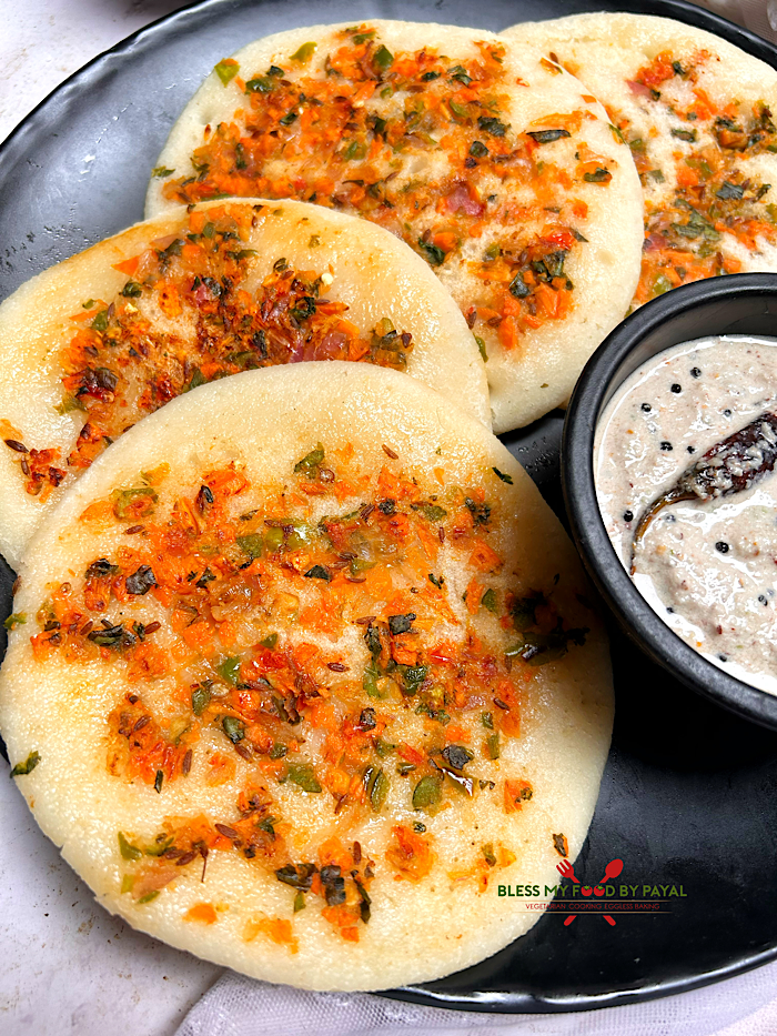 Instant Rava Uttapam Recipe Without Curd | Vegan Uttapam Recipe