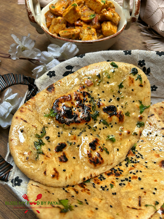 Quick Whole Wheat Naan Without Yeast or Curd | Soft Vegan Naan Without Curd