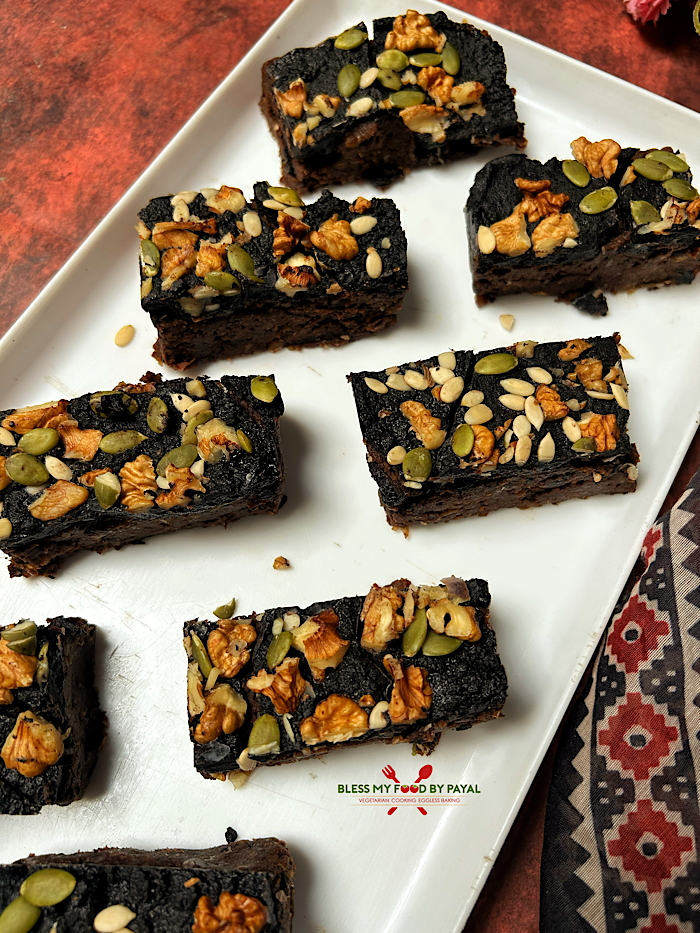 No-Bake Chickpea Brownie Recipe | Flourless & Refined Sugar-Free Vegan Brownie Recipe | Gluten free brownie recipe