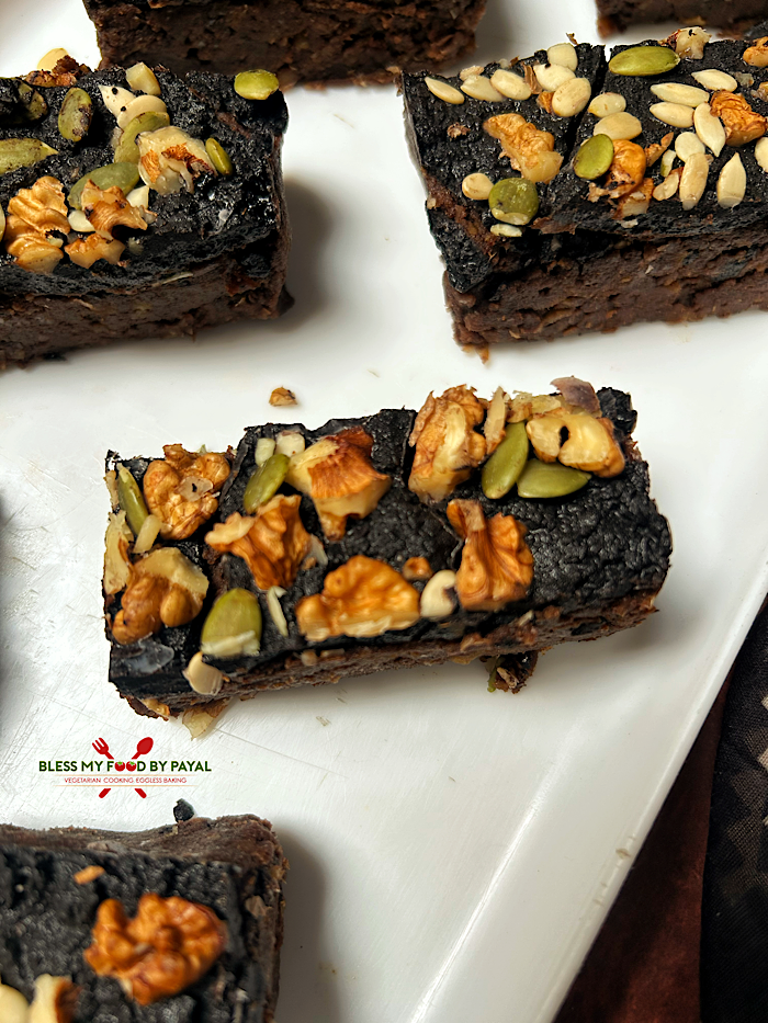No-Bake Chickpea Brownie Recipe | Flourless & Refined Sugar-Free Vegan Brownie Recipe | Gluten free brownie recipe