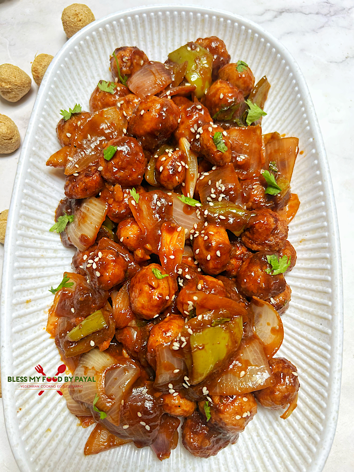 Air Fryer Chili Soya Chunks | High Protein Vegan Chili Soya Chunks Recipe