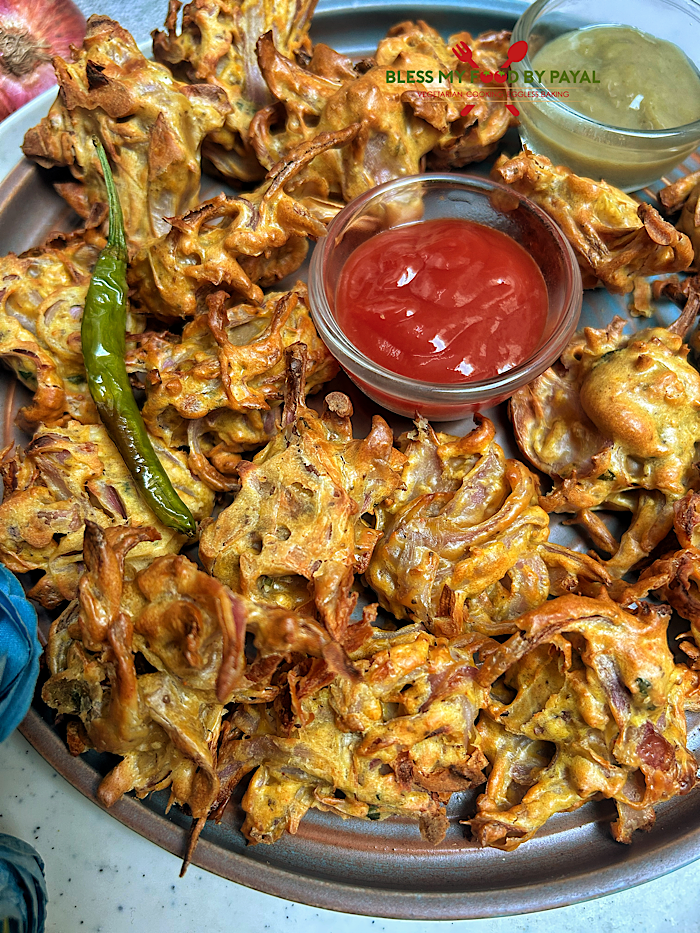 Air Fryer Pyaz Pakoda Recipe Without Deep Frying | Crispy Air Fryer Onion Pakoda Recipe