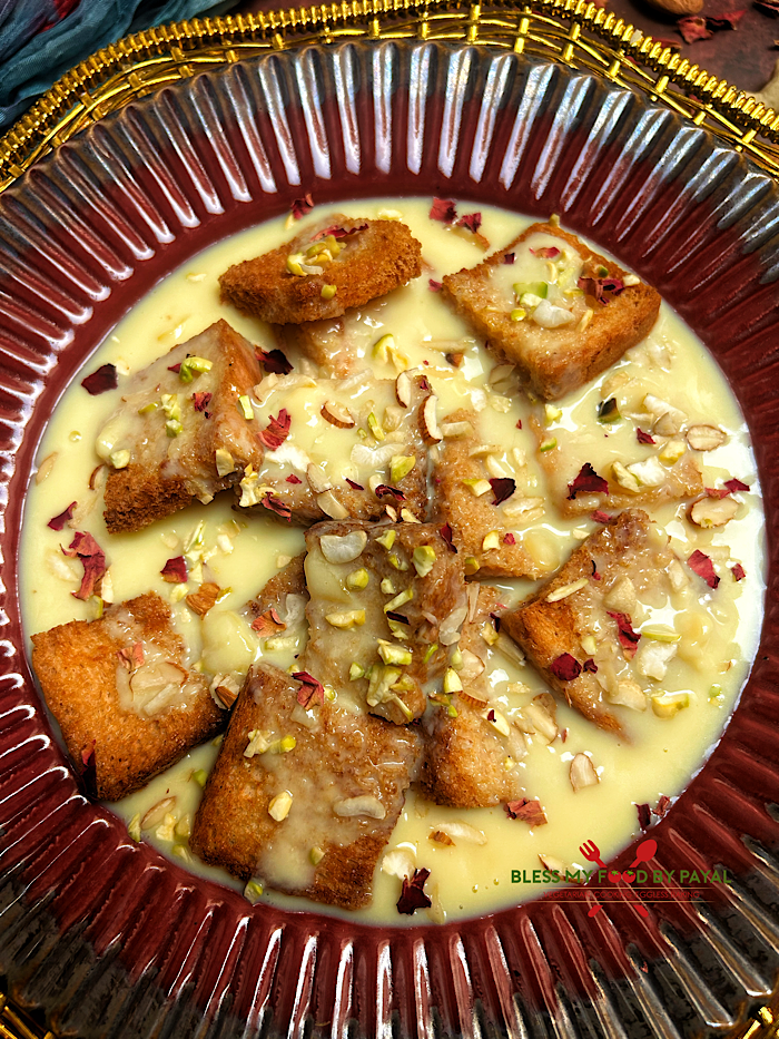 Bread Custard Recipe | Easy Bread Custard Dessert