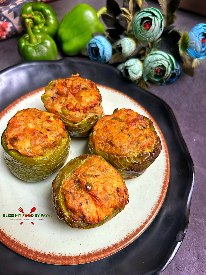 Bharwa Shimla Mirch in Air Fryer