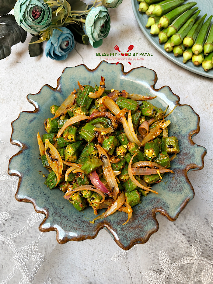Instant Masala Bhindi in Microwave
