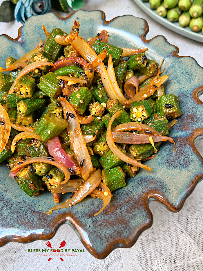Instant Masala Bhindi in Microwave