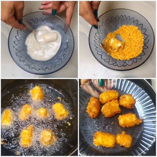 banana and corn flakes fritters | banana flakes recipe