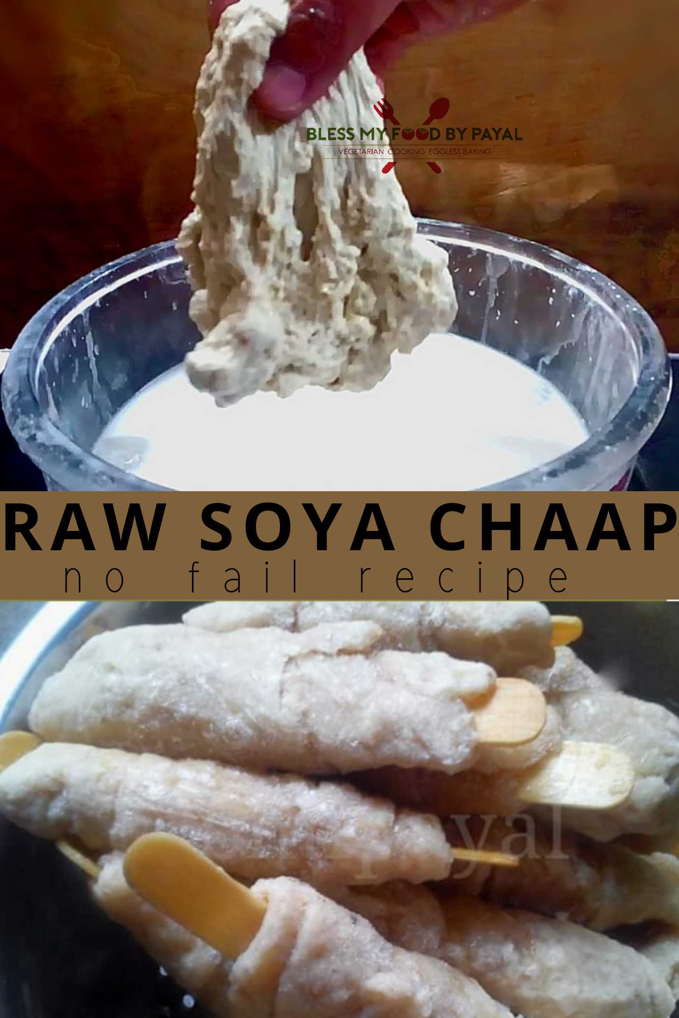 Raw soya chaap