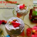 easy rose ice cream | eggless rose ice cream | rose petal ice cream recipe