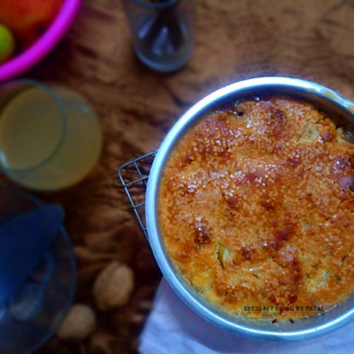 eggless pear and apple cobbler