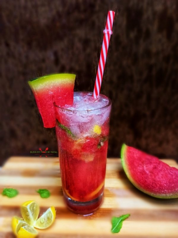 Virgin Watermelon mojito | Watermelon mocktail recipe