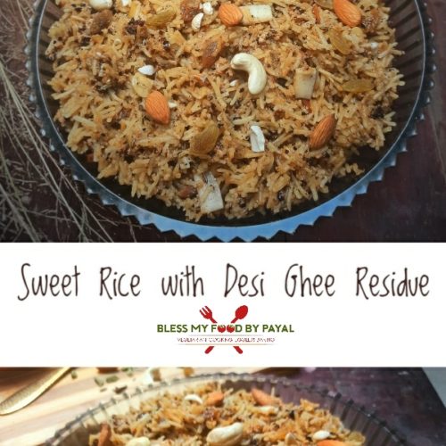Ghee residue sweet rice recipe