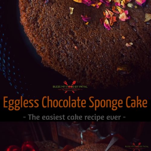 Easiest eggless chocolate sponge cake recipe