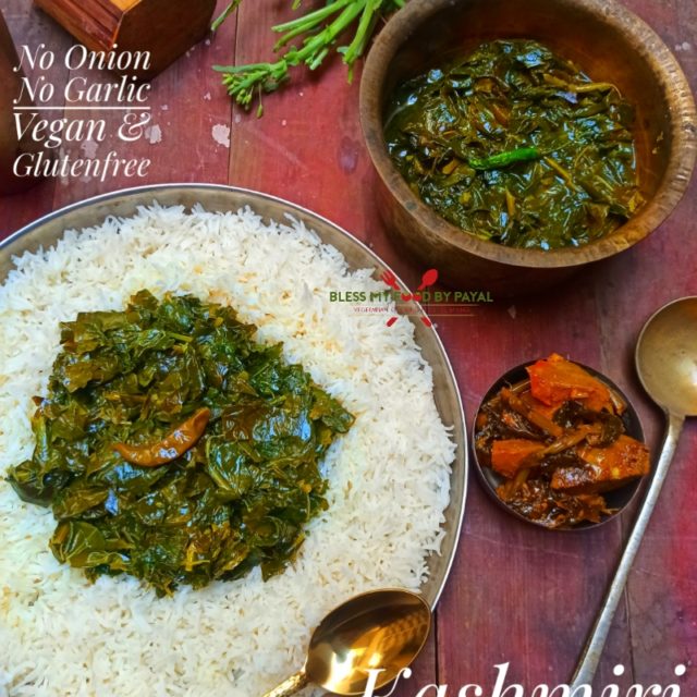 Authentic Kashmiri Haak saag recipe how to cook collard greens