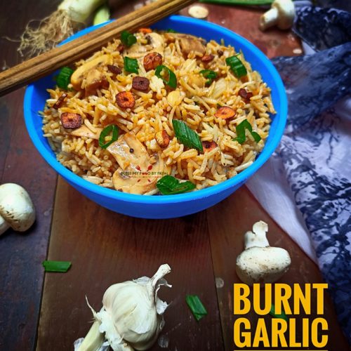 Burnt Garlic Mushroom Fried Rice - My Food Story
