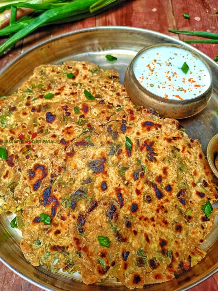 Hare Pyaz Ka Paratha Recipe | Spring Onion Paratha Recipe