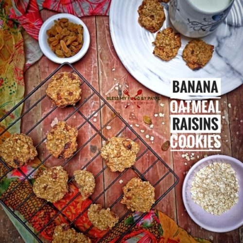 Healthy banana oatmeal raisin cookies recipe