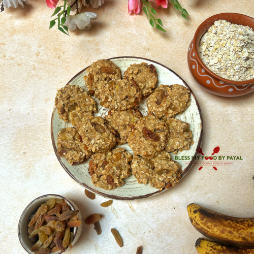 Healthy banana oatmeal raisin cookies recipe