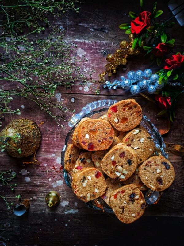 Christmas Fruit Cake Cookies Recipe | Bless my food by payal