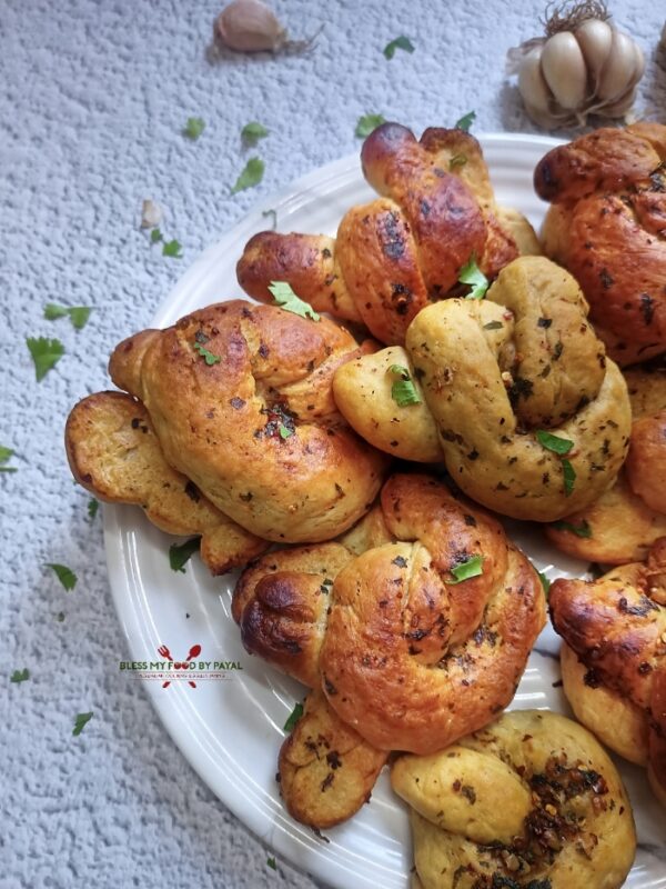 Dominos Vegan Garlic knots Recipe Bless My Food by Payal