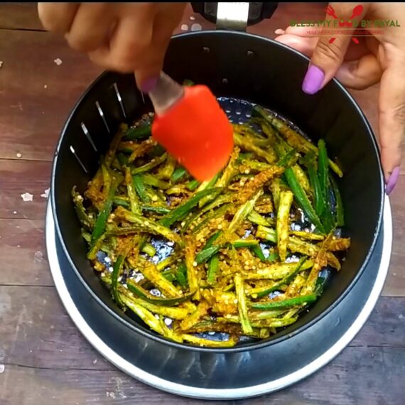 Crispy Okra In Air Fryer – Kurkuri Bhindi Recipe | Bless My Food By Payal