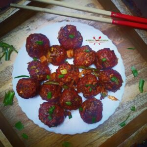Veg Manchurian dry in Air fryer