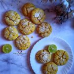 Eggless Lemon Crinkle Cookies Recipe
