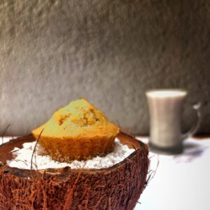 Air Fryer Vegan Coconut Muffins with Coconut milk