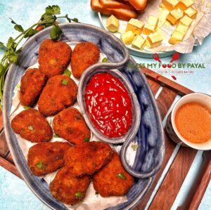 Railway style veg cutlet recipe | train cutlet recipe | how to make railway veg cutlet