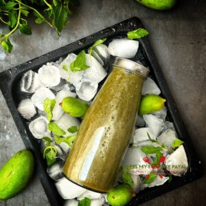 Raw Mango and Mint cooler | Mango mint cooler recipe