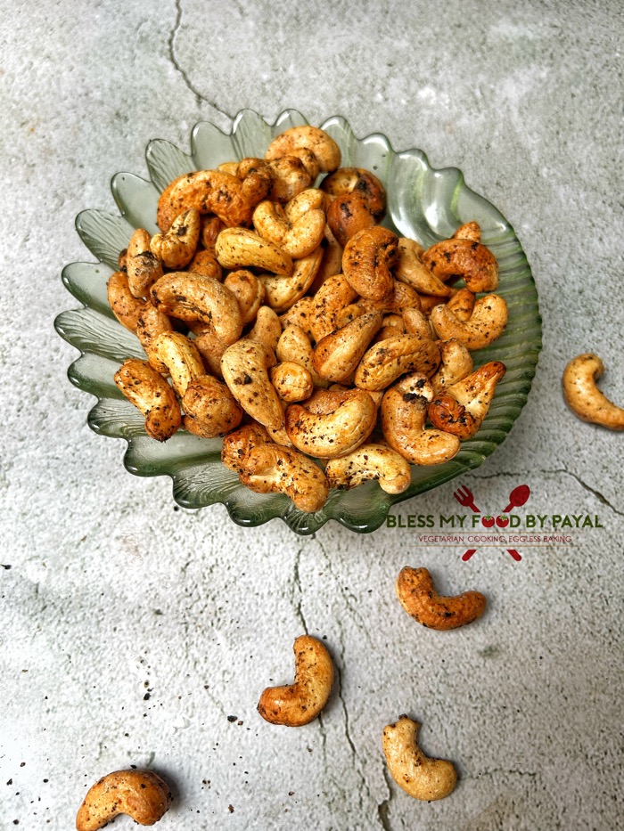 Air fryer roasted masala cashews