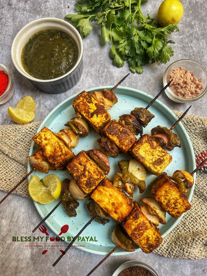 Vegan Tofu Tikka in oven Indian style