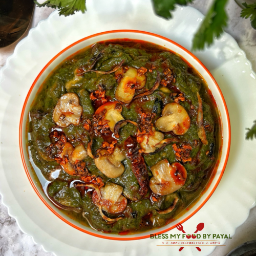 Easy Garlic mushroom with spinach