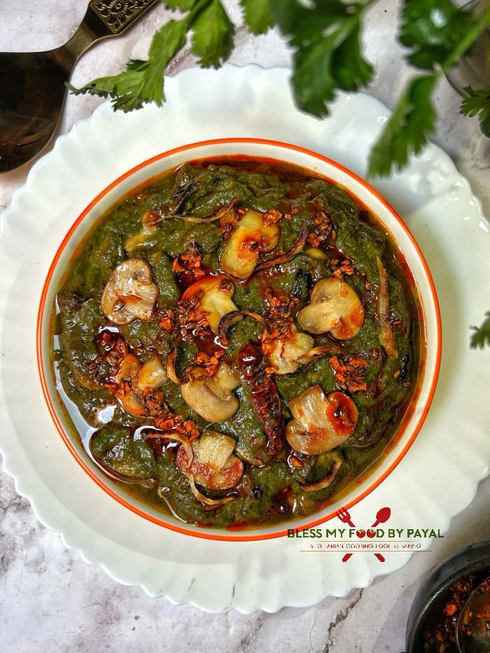 Easy Garlic mushroom with spinach