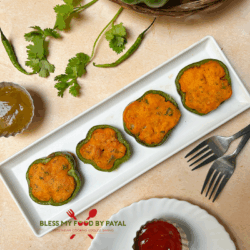 Besan Stuffed Capsicum Rings